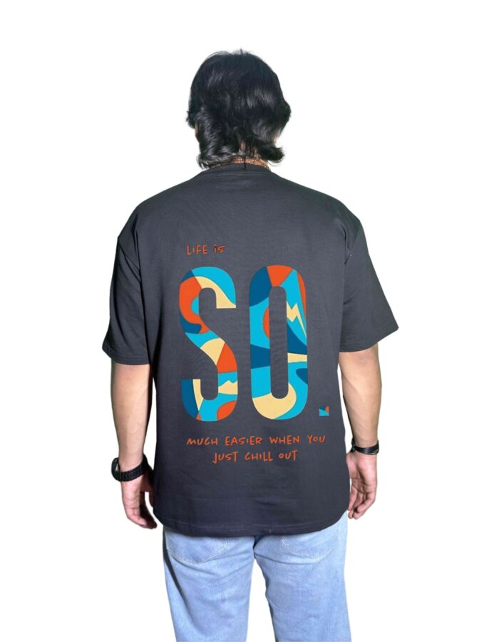 Life is SO Easy Oversized T-Shirt – 240 GSM Premium Cotton Streetwear - Image 2