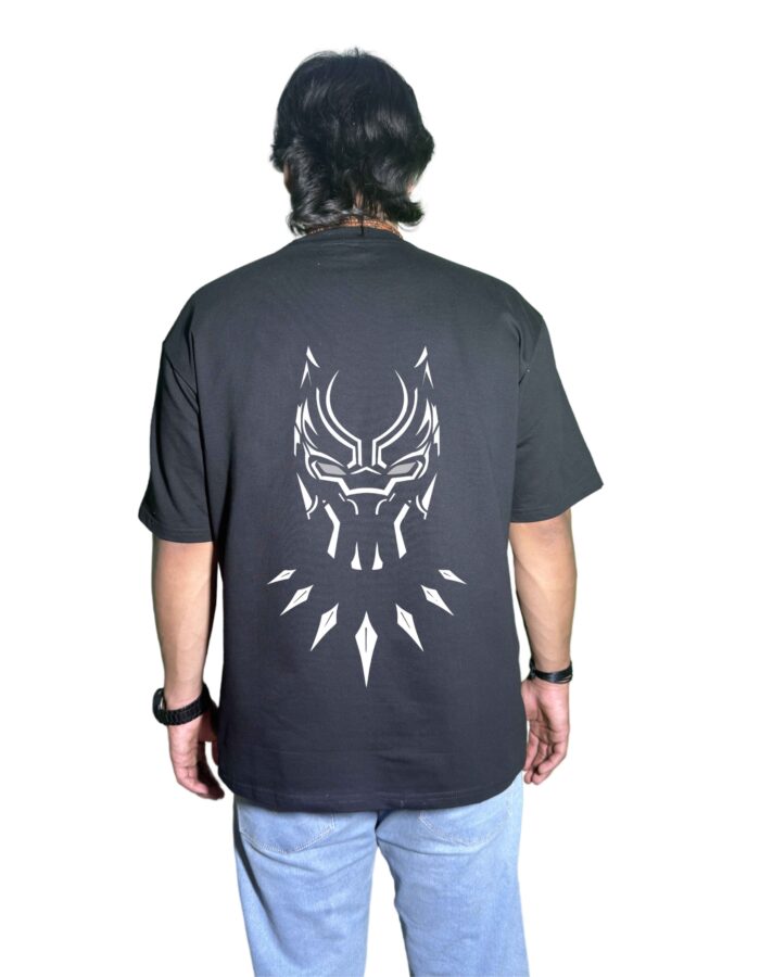 Black Panther Graphic Oversized T-Shirt – 220 GSM Premium Cotton - Image 2