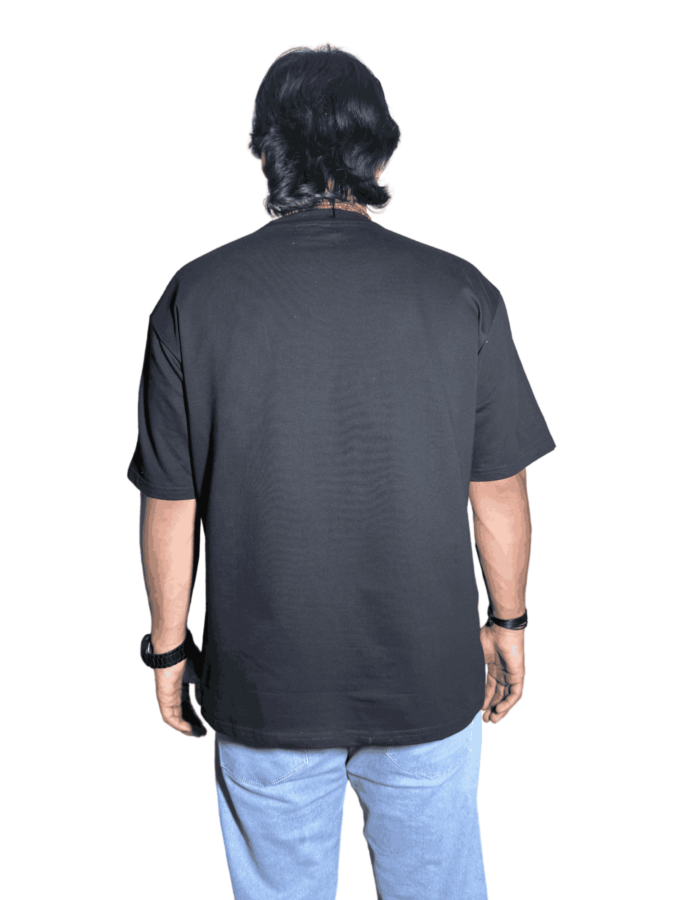 Premium 240 GSM Black Oversized T-Shirt – Bold "OFF" Statement Streetwear - Image 2