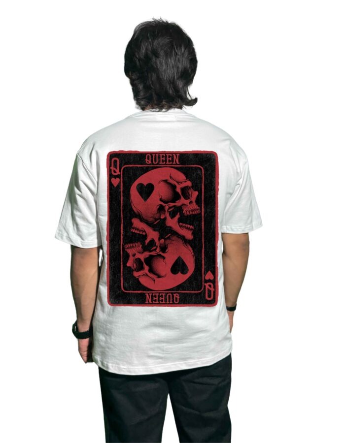 "Queen of Skulls" Premium Oversized T-Shirt – 240 GSM Heavyweight | Front & Back Print - Image 3