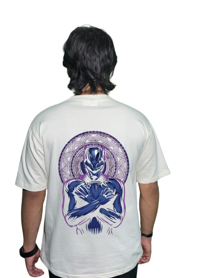 Premium 220 GSM Oversized Wakanda Forever T-Shirt – Vibrant Black Panther Graphic & Tribal Aesthetic - Image 2