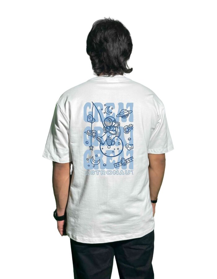 Premium 240 GSM Astronaut Graphic Oversized T-Shirt – High-Quality Cotton - Image 2