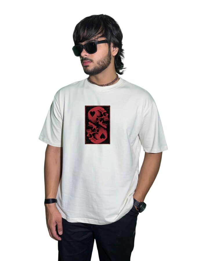 "Queen of Skulls" Premium Oversized T-Shirt – 240 GSM Heavyweight | Front & Back Print