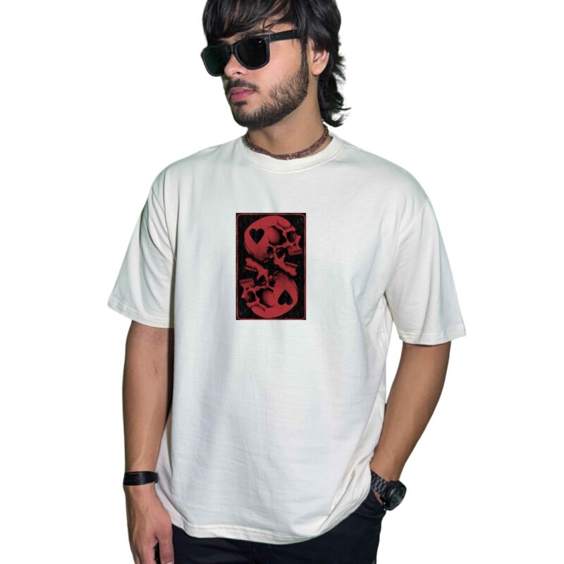 "Queen of Skulls" Premium Oversized T-Shirt – 240 GSM Heavyweight | Front & Back Print