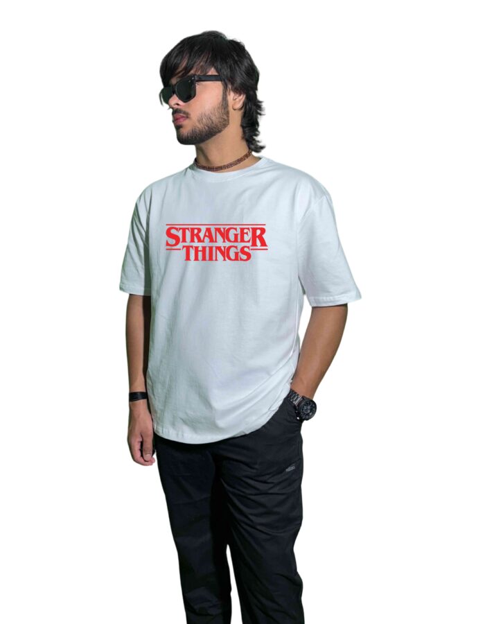 Premium 240 GSM Stranger Things Oversized T-Shirt – High-Quality Cotton
