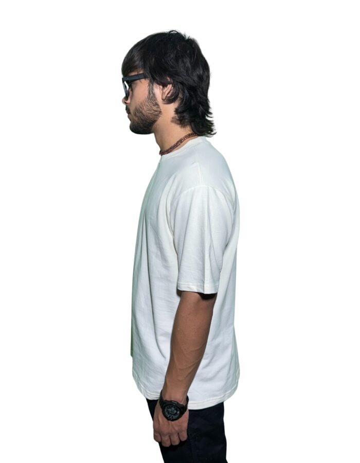"Stop Worrying, Start Creating" Oversized T-Shirt – 220 GSM Heavy Cotton | Motivational Graphic Tee - Image 4