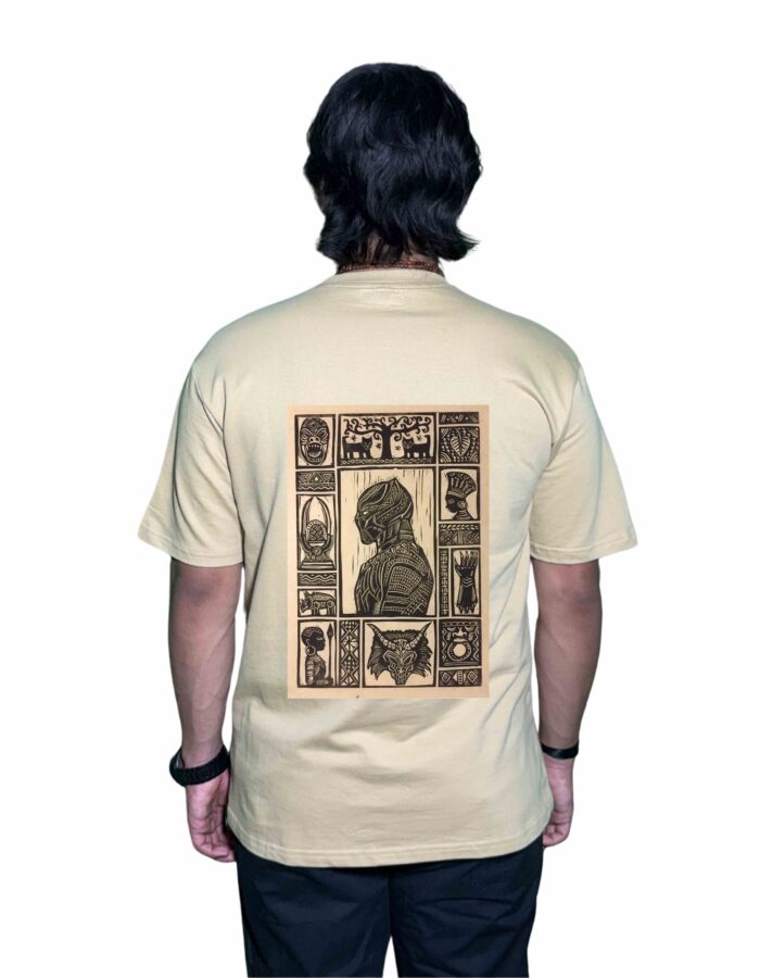 Premium 220 GSM Oversized Wakanda-Inspired Graphic T-Shirt – Tribal Art Design & Streetwear Fit - Image 4