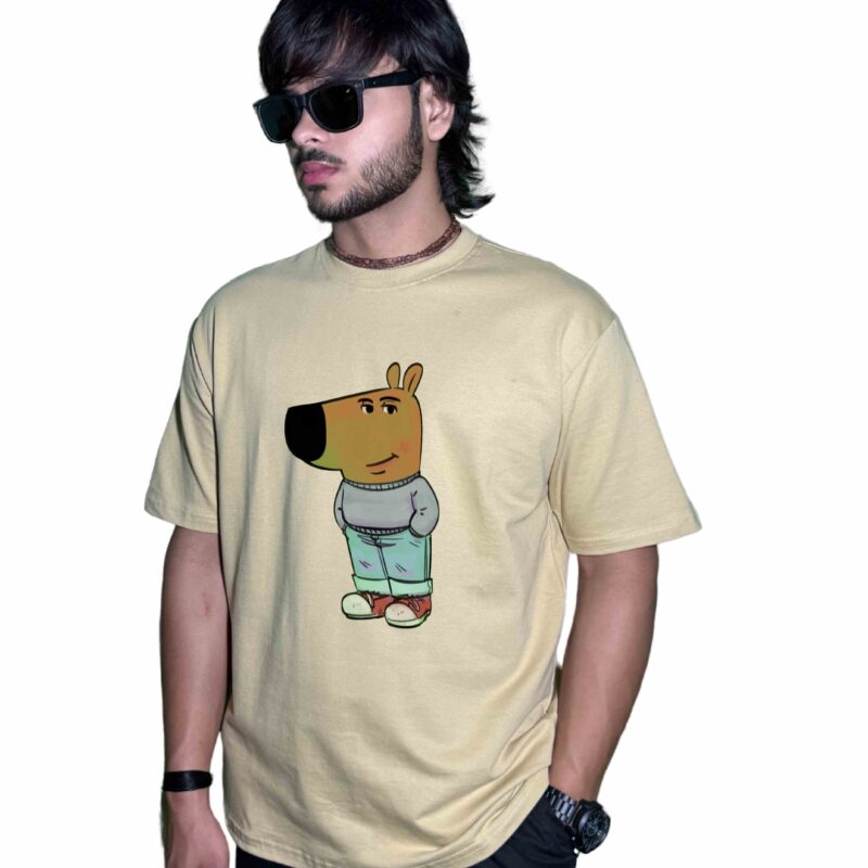 220 GSM "Street Pup" Oversized T-Shirt – A Quirky, Urban Take on Fashion