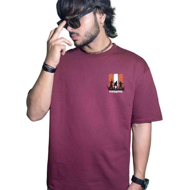 Premium 240 GSM Oversized Rock Band Graphic T-Shirt – "RIMBERIO" Music Edition