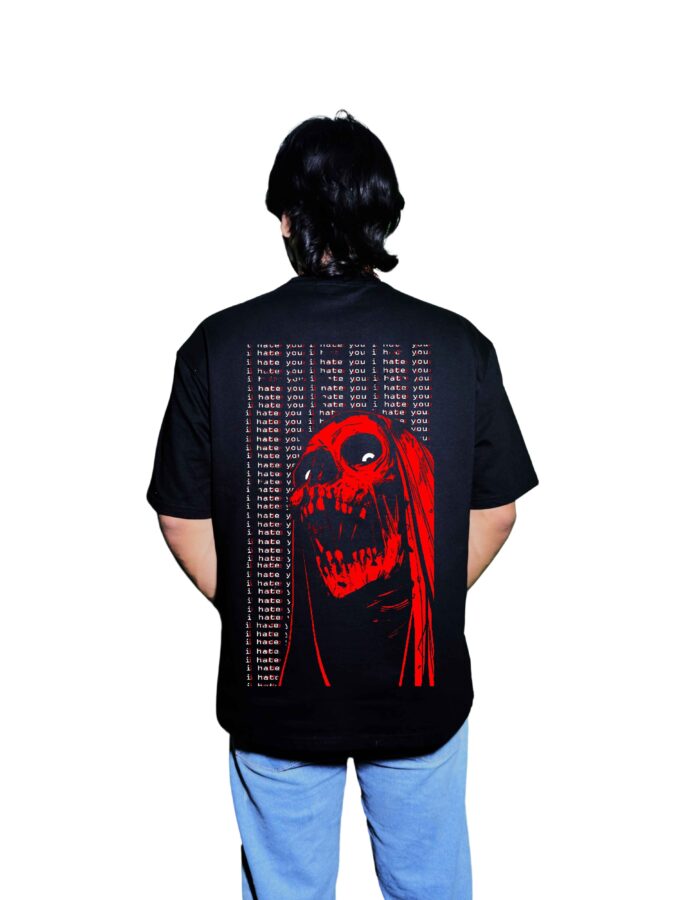 "HATE DRIP" Heavyweight Oversized T-Shirt – 240 GSM Streetwear Skull Edition - Image 2