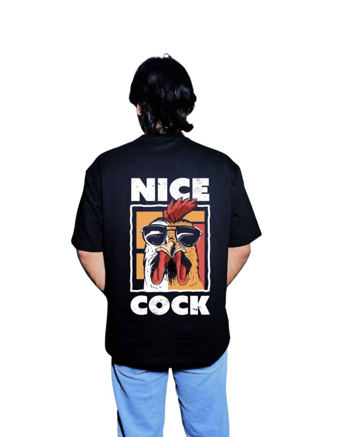 Men's Oversized 240 GSM Graphic T-Shirt – "That Bitch / Nice Cock" Design – Premium Cotton - Image 2