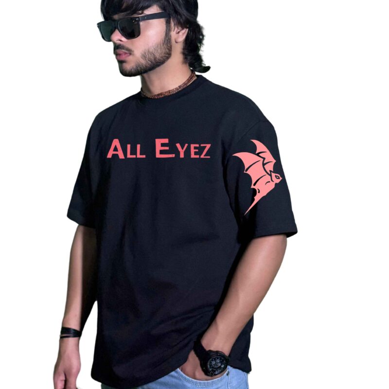 "All Eyez On Me" Premium Oversized Graphic T-Shirt – 240 GSM