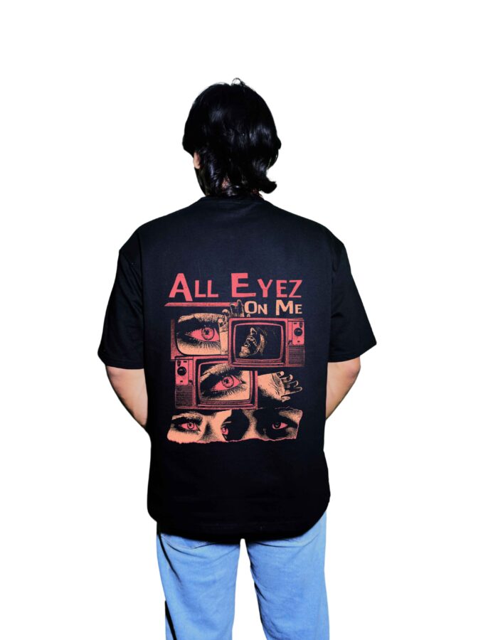 "All Eyez On Me" Premium Oversized Graphic T-Shirt – 240 GSM - Image 2