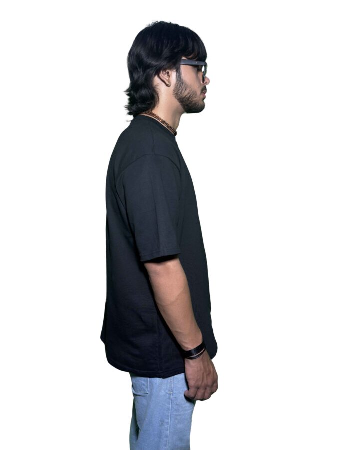 "SERPENT VISION" Oversized 240 GSM T-Shirt – Red Snake & Multi-Eye Graphic Drop - Image 3