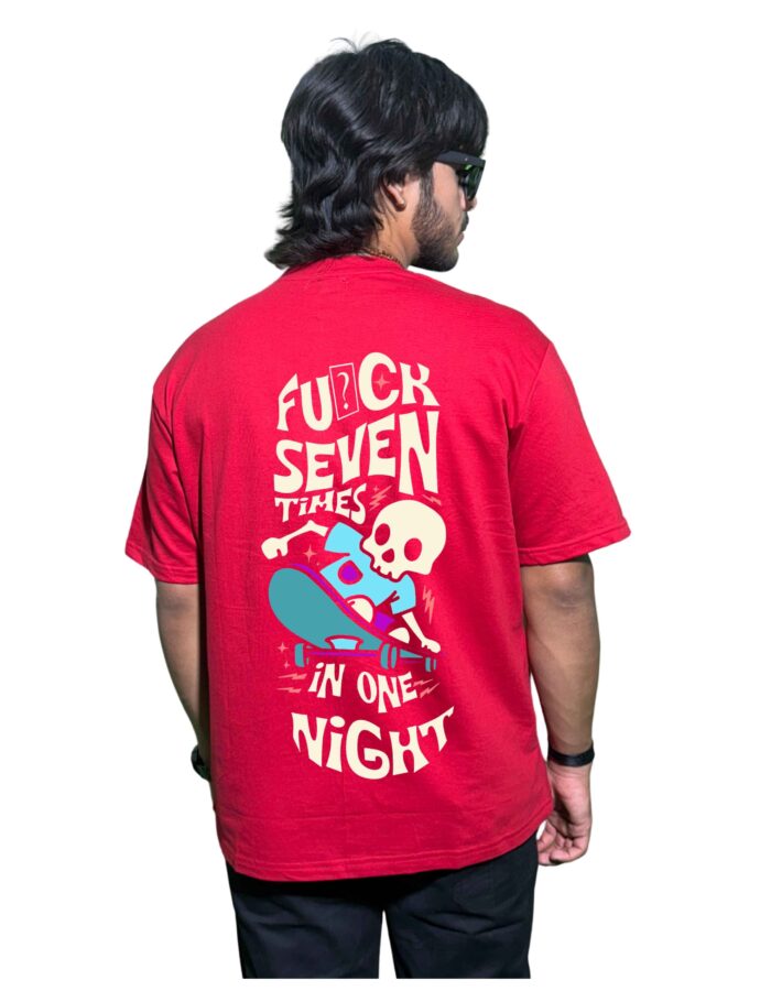Red Skeleton‑Skate Graphic Tee - Image 2